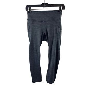 Outdoor Voices TechSweat Crop Flex Leggings Size Small Charcoal Gray Athletic